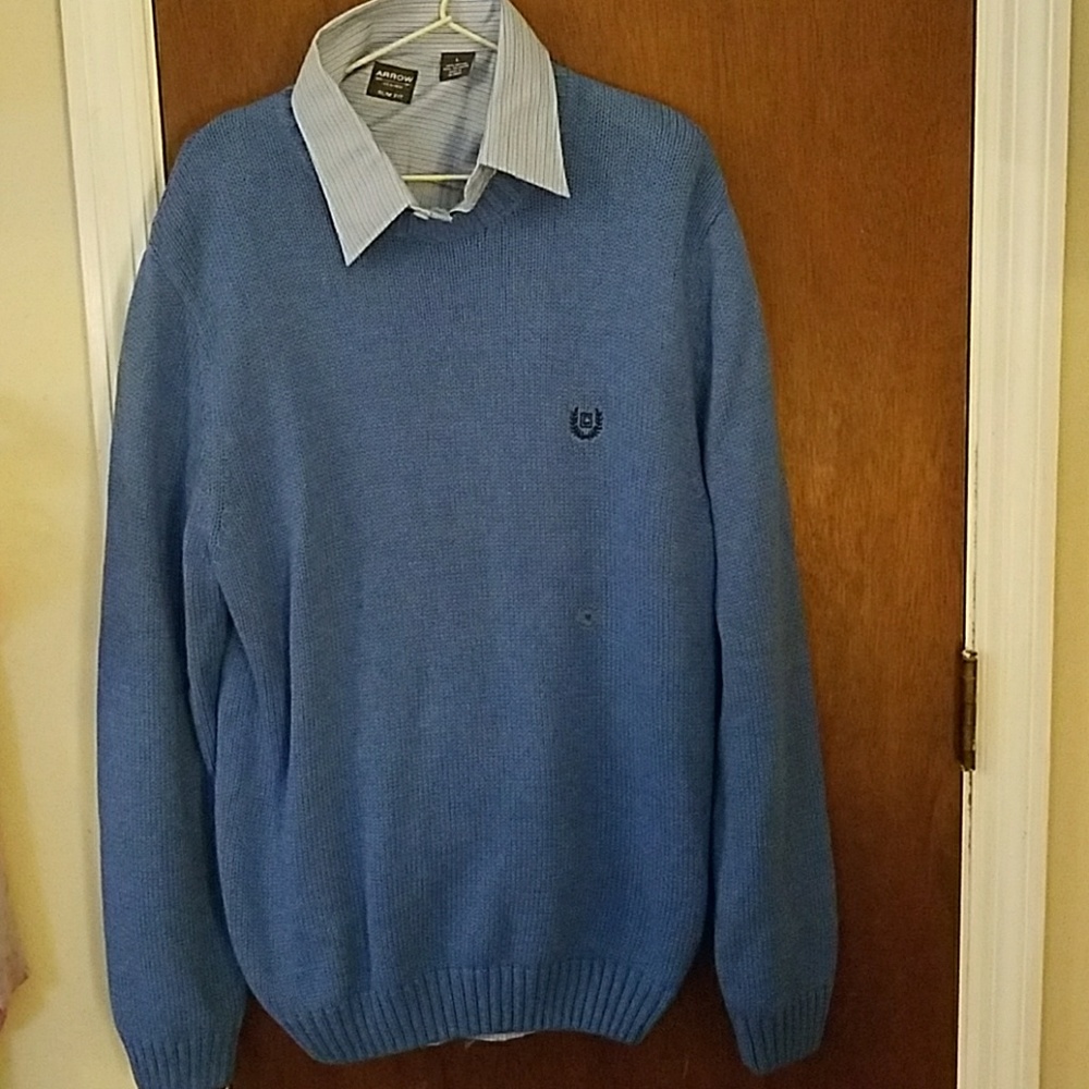 CHAPS Sweater & ARROW SLIM FIT Dress Shirt